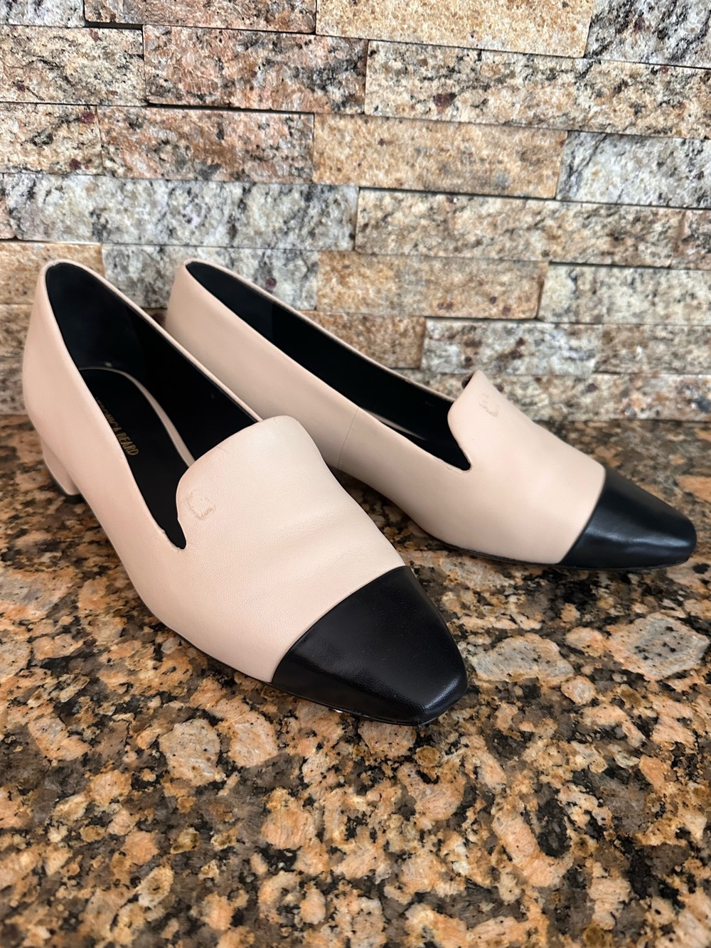 Veronica Beard Cecile Block Heel Loafer Shoes Women's Cream